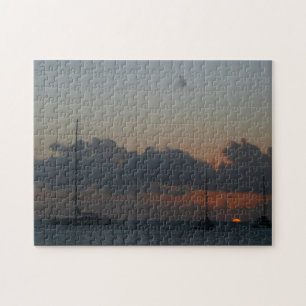 Zeilboten in de Sunset Tropical Seascape Legpuzzel