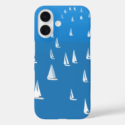 Zeilboten in diep blauw Zee - Regatta Sailships Case-Mate iPhone Case (Achterkant)