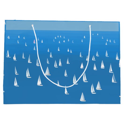 Zeilboten in diep blauw Zee - Regatta Sailships Groot Cadeauzakje (Achterkant)
