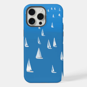 Zeilboten in diep blauw Zee - Regatta Sailships iPhone 15 Pro Max Hoesje