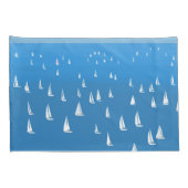 Zeilboten in diep blauw Zee - Regatta Sailships Kussensloop (Achterkant-Rechts)