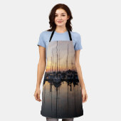 Zeilboten in haven met tegenlicht. schort (Gedragen)