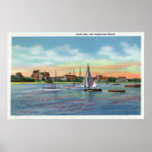 Zeilboten in Lewis Bay, Engelstalig Uitzicht Poster (Voorkant)