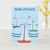 Zeilboten, meeuwen, golven van de oceaan kaart (Gele Bloem)