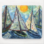 zeilboten mousepad muismat (Voorkant)