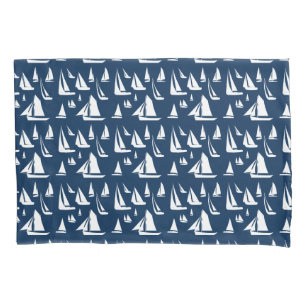 Zeilboten Nautical Navy Blue Kussensloop