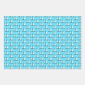 Zeilboten op blauw Zee Inpakpapier Vel (Voorkant 3)