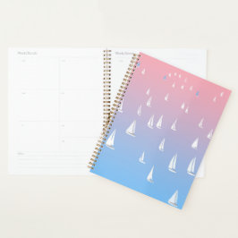 Zeilboten op de oceaan planner