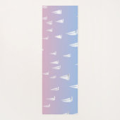 Zeilboten op de oceaan yogamat (Achterkant)