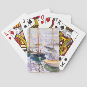 Zeilboten op de Seine bij Petit Claude Monet Pokerkaarten