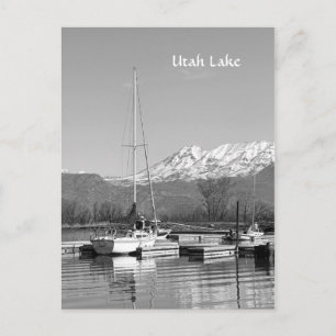 Zeilboten op het natuurpark van het meer van Utah Briefkaart