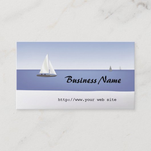 Zeilboten op het Visitekaartje Horizon (Voorkant)