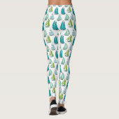 Zeilboten op het waterpatroon leggings (Achterkant)