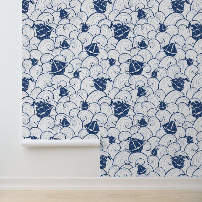 Zeilboten op het Zee Behang (Applicatie)