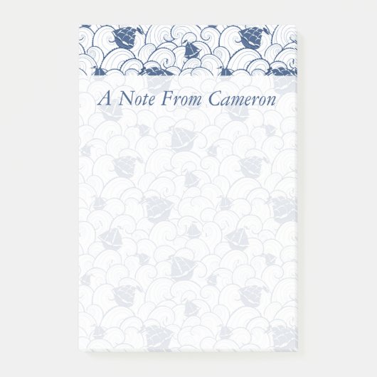 Zeilboten op het Zee | Jouw namen toevoegen Post-it® Notes (Voorkant)