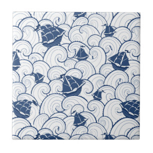 Zeilboten op het Zee Tegeltje