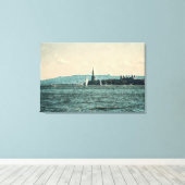 ZEILBOTEN OP NEW YORK BAY Canvas Art (Insitu (Houten vloer))