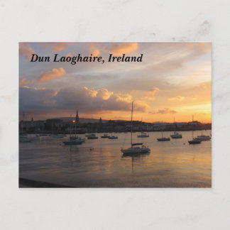 Zeilboten op zonsondergang briefkaart