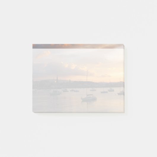 Zeilboten op zonsondergang post-it® notes (Voorkant)