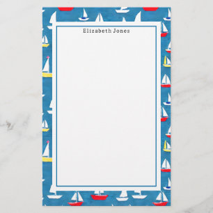 Zeilboten Patroon Briefpapier