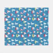 Zeilboten Patroon Fleece Deken (Voorkant (Horizontaal))