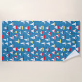 Zeilboten Patroon Strandlaken (Voorkant)