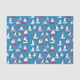 Zeilboten Patroon Tissuepapier