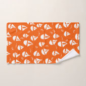 Zeilboten Pattern Red White Bad Handdoek (Handdoek)