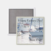 Zeilboten Vaders Dag Magneet (Voorkant / Achterkant)