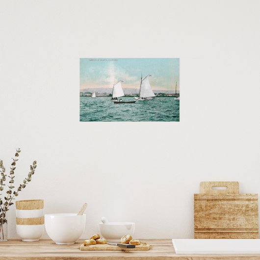 Zeilboten van Alameda BeachAlameda, CA Poster (Keuken)