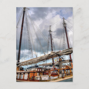 Zeilboten zitten vast in de belangrijke westhaven briefkaart