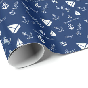 Zeilen Anker Zeilboot Nautilus Cadeaupapier