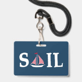 Zeilen Badge (Voorzijde met lanyard)
