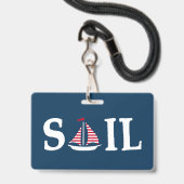 Zeilen Badge (Achterkant met lanyard)
