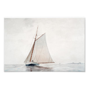 Zeilen bij Gloucester Winslow Homer Foto Afdruk