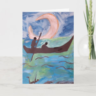 Zeilen bij maanlicht kaart