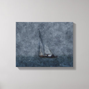 Zeilen bij Tiburon Canvas Afdruk