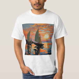Zeilen bij zonsondergang 5 t-shirt