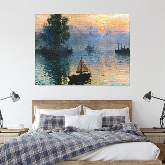 Zeilen bij zonsopgang canvas afdruk (Insitu (Slaapkamer))