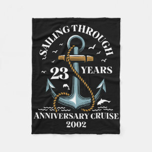 Zeilen door 23 jaar huwelijksjubileum Cruise Fleece Deken