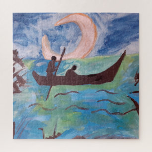 Zeilen door Moonlight Jigsaw Puzzle Legpuzzel