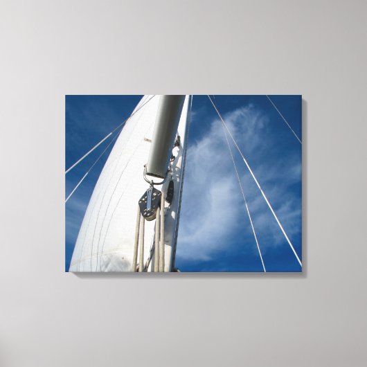 Zeilen en Rigging Canvas Afdruk (Voorkant)