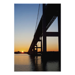 Zeilen en vertrek uit Newport Rhode Island Foto Afdruk