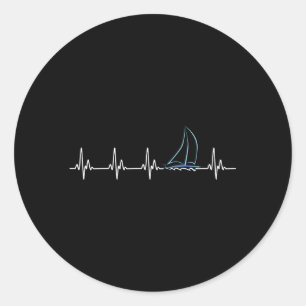 Zeilen Hebeat Zeilboot Ronde Sticker