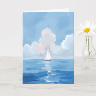 Zeilen in het Blauw Kust Zeilboot Oceaan Schilde Kaart