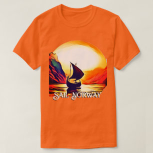 Zeilen in Noorwegen met Vikingschip T-shirt