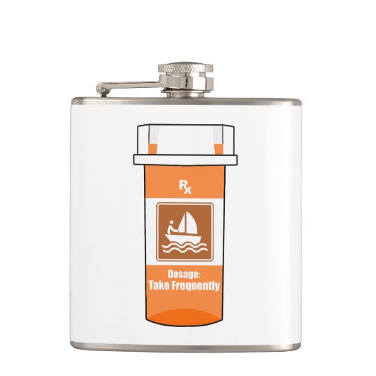 Zeilen is mijn medicijn heupfles (Voorkant)