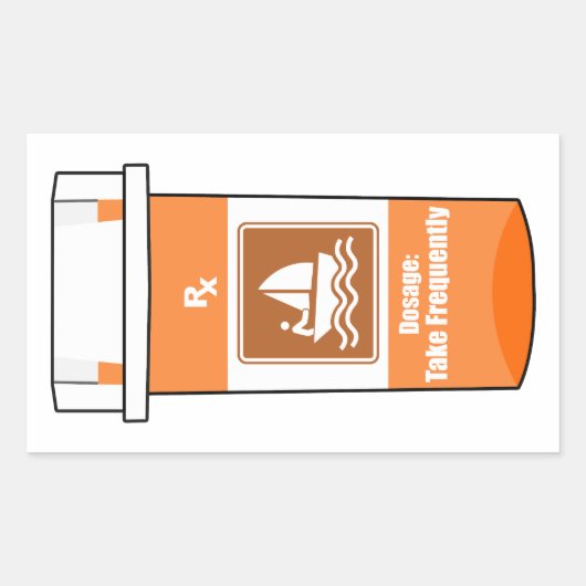 Zeilen is mijn medicijn rechthoekige sticker (Voorkant)