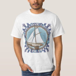 Zeilen met zeilboot leuk t-shirt