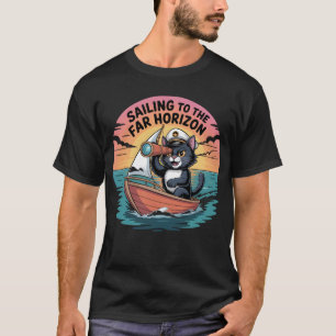 Zeilen naar de verre horizon - kattenliefhebbers t-shirt